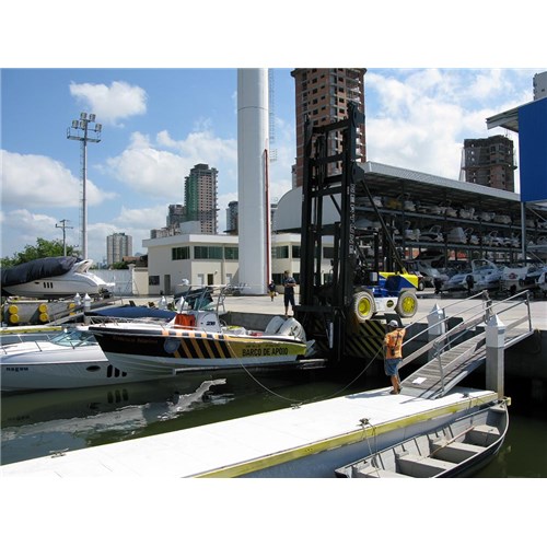 Neptune Series Marina Forklift For Boats And Dry Rack Storage High Capacity Lift Trucks Cfe Equipment